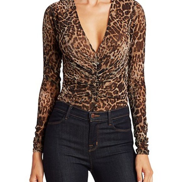 Scripted Cheetah Sparkly Body Suit - Picture 7 of 8